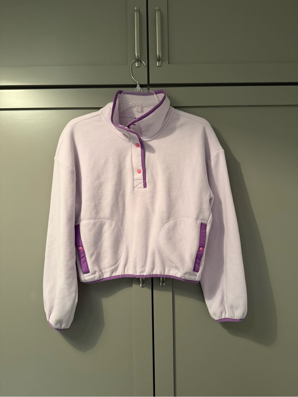 Old Navy Lilac Fleece Pullover with Purple Trim